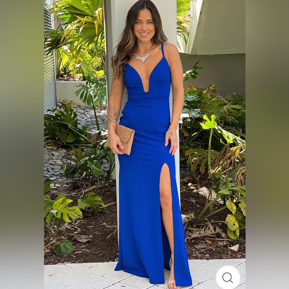 NWT Elegant Deep Blue Maxi Dress